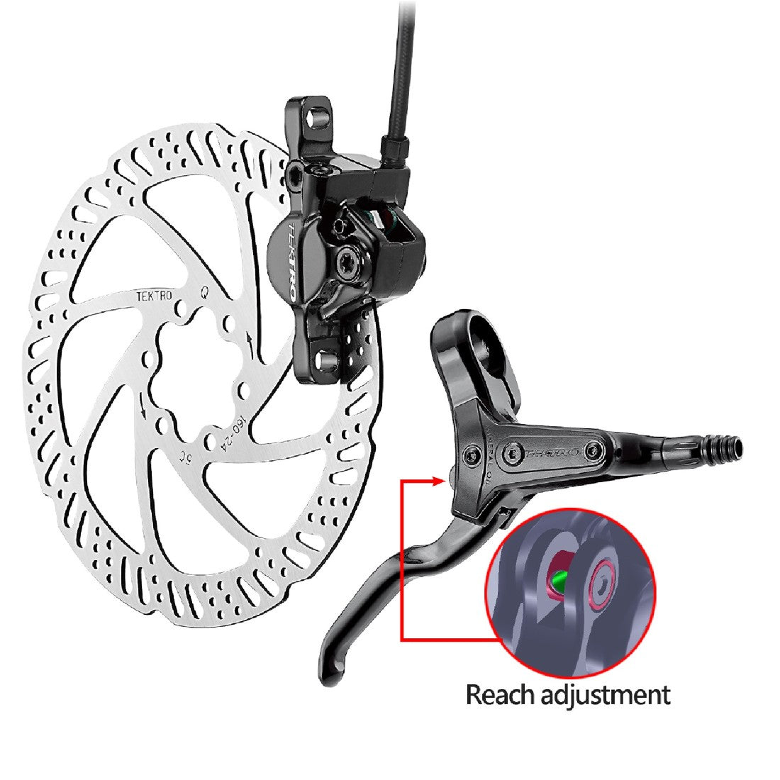 Hydraulic Brake Assemble Tektro Hd-m285 Lh Rear