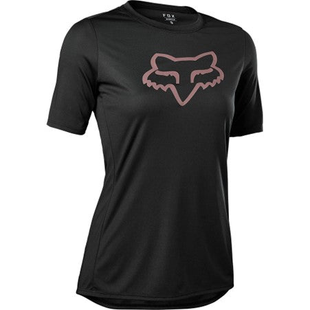Jersey Fox Ranger Womens Ss [size:lge Colour:black]