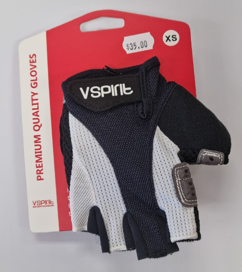 Gloves Vspirit Gel Padding [size:med Colour:black/white] 