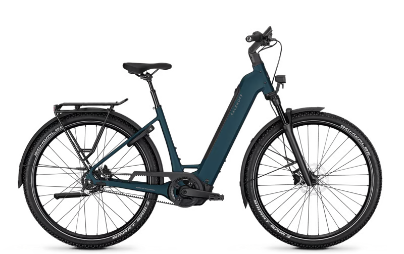 2026 Kalkhoff Entice 3 Excite Belt Electric Trekking Bike [size:sm Colour:dark Springs Green Matt]