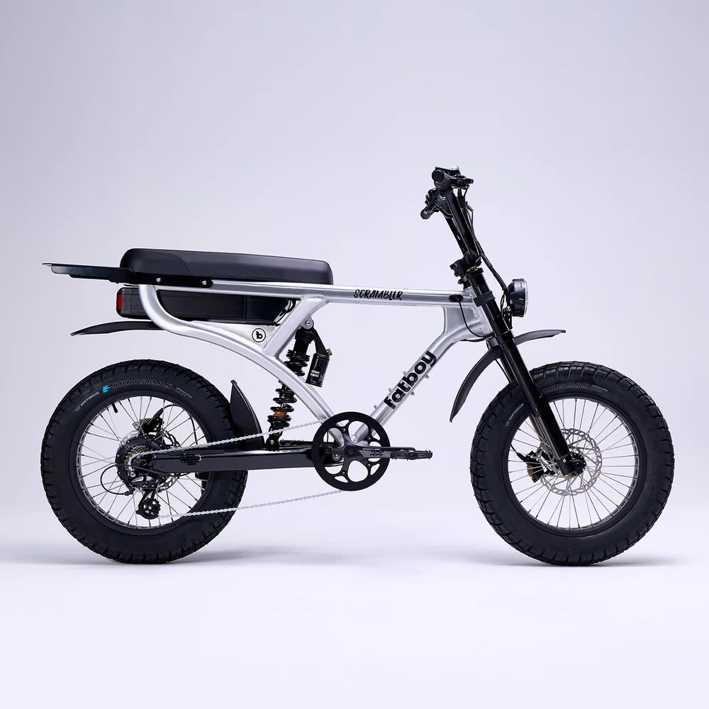 Fatboy Scrambler V3 En15194 Certified Fat Tyre Electric Bike [size:one Size Colour:brushed Alloy]