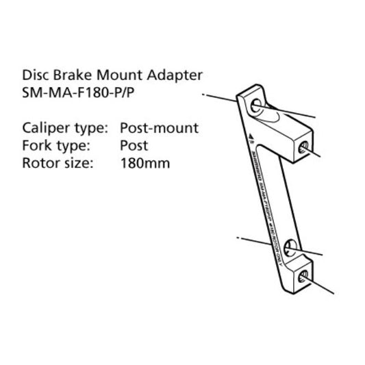 Shimano Sm-ma-f180-pp Adapter 180mm Caliper: Post 