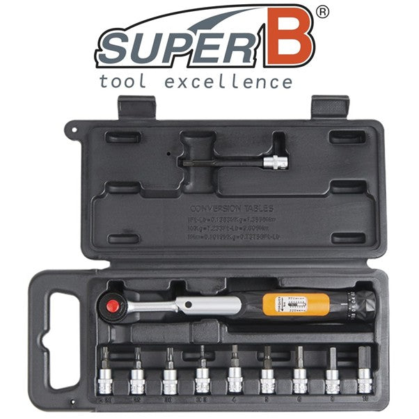 Super B Torque Wrench 1/4" Drive 2-15nm