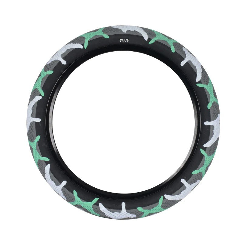 Cult Vans Waffle 20" Tyre [colour:teal Camo Tyre Bead:wire Width:2.40"] 