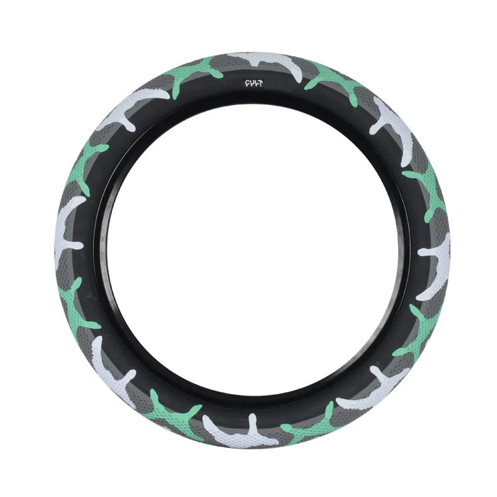 Cult Vans Waffle 20" Tyre [colour:teal Camo Tyre Bead:wire Width:2.40"] 
