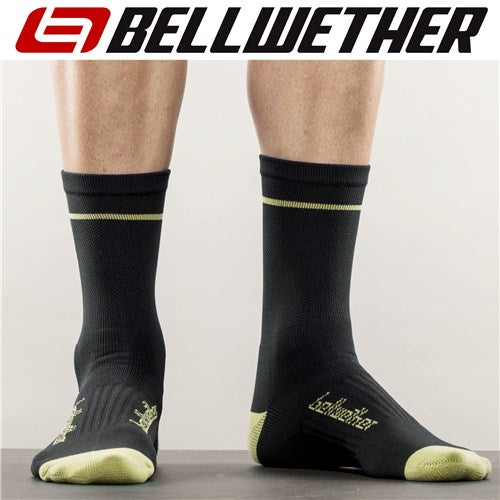Socks Bellwether Optime [size:lge/xl Colour:black/hi-vis] 