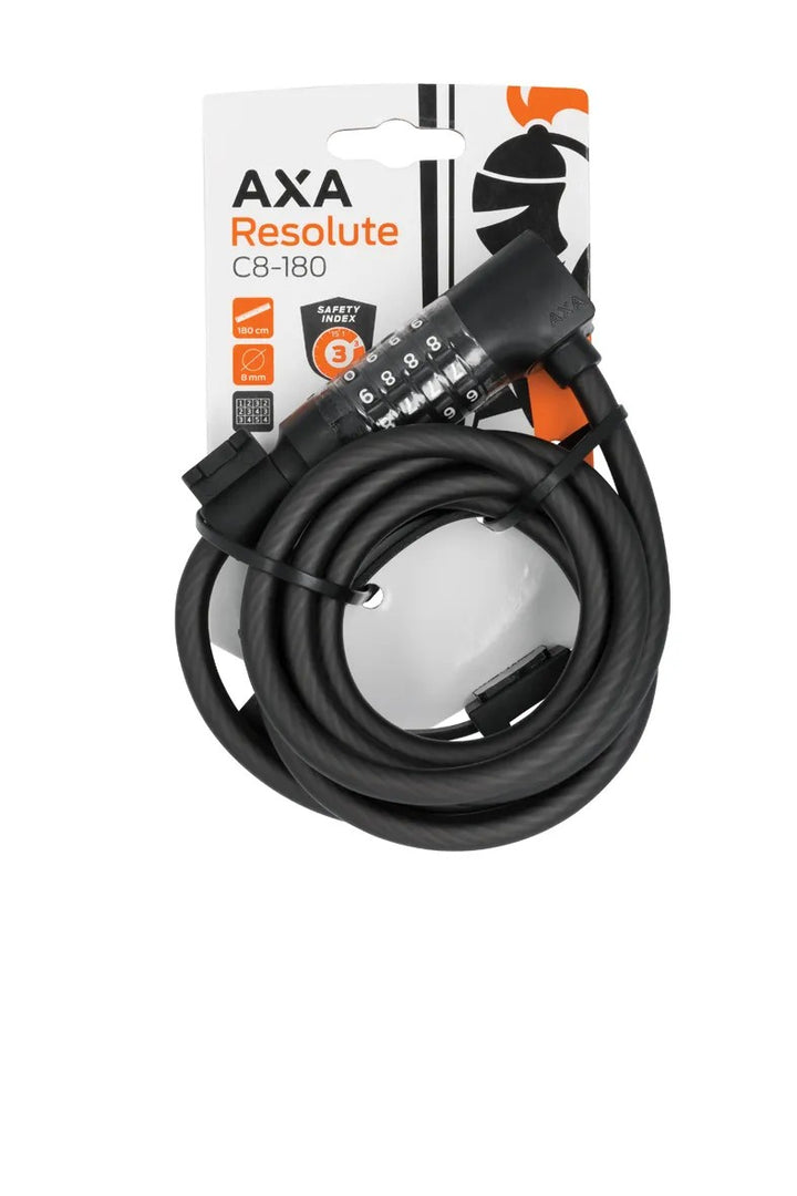Axa Resolute C8 180cm Combination Cable Lock