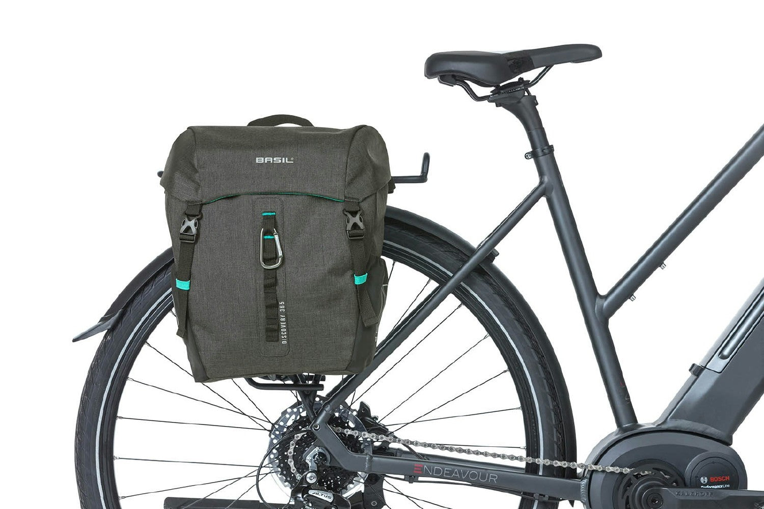 Basil Discovery Single Pannier Bag [size:9l Colour:black/teal]