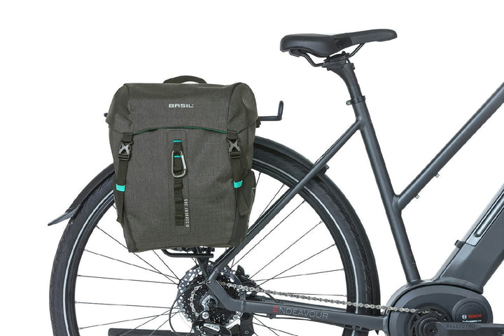 Basil Discovery Single Pannier Bag [size:9l Colour:black/teal]
