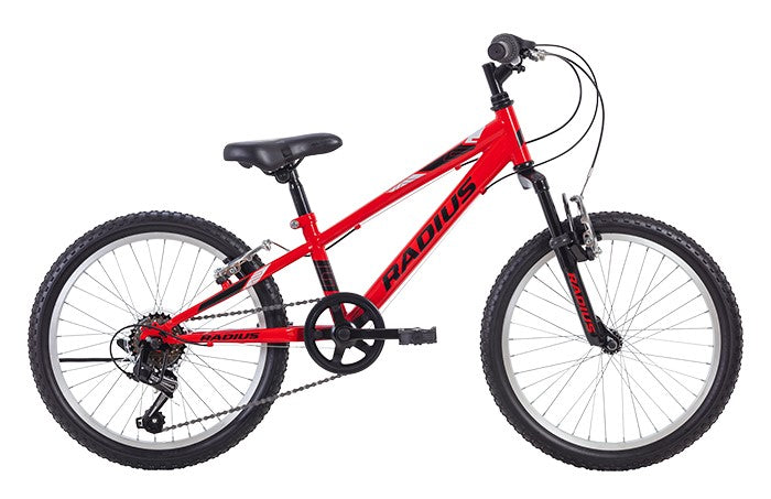 2026 Radius Toughrunner 20" Kids Mountain Bike [size:20" Colour:red/black/silver]