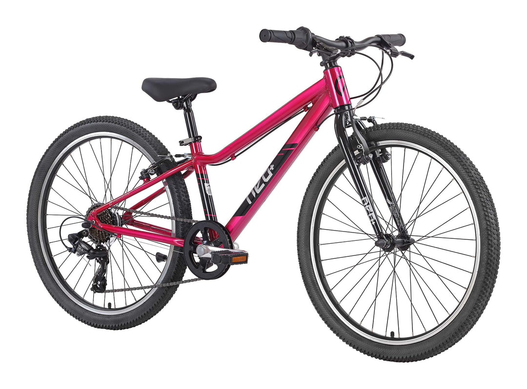 2026 Neo+ 24 7 Speed Kids Mountain Bike [size:24" Colour:chrome Pink]