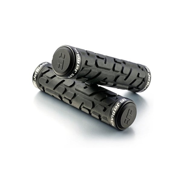 Jetblack Rivet Lock On Grips [colour:black W/ Black Rings]