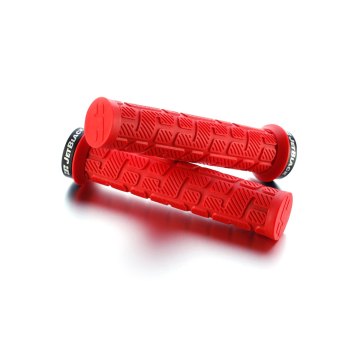 Grips Jetblack Rip Single Sided Lock On [colour:red/black Rings] 