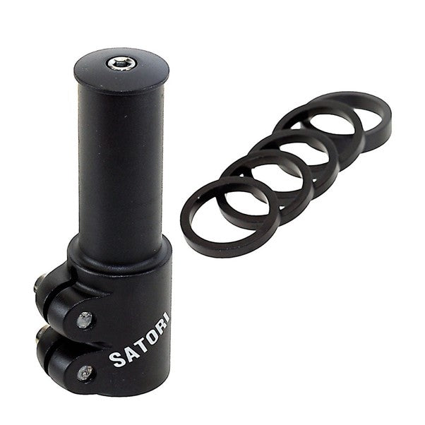 Satori Heads Up Riser Black 1 1/8" Steerer Tube 2 Bolt 