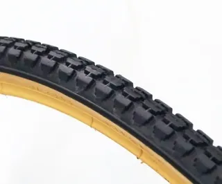 Tyre 27 X 1 1/4 Block Tread Gum Wall 