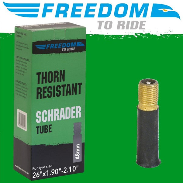 Freedom Thorn Resistant 26" Tube [size:1.90"-2.10" Valve:schrader Valve Lgh:48mm]
