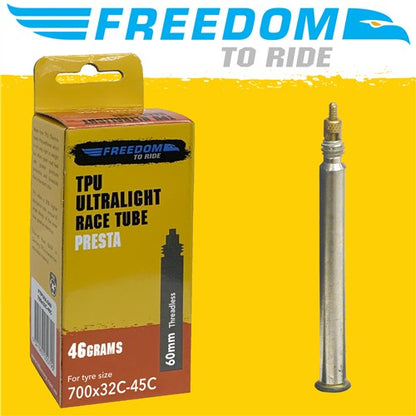 Freedom Tpu Ultralight 700c Race Tube [size:32-45c Valve:presta Valve Lgh:60mm] 