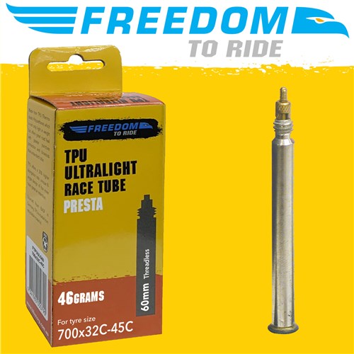 Freedom Tpu Ultralight 700c Race Tube [size:32-45c Valve:presta Valve Lgh:60mm] 