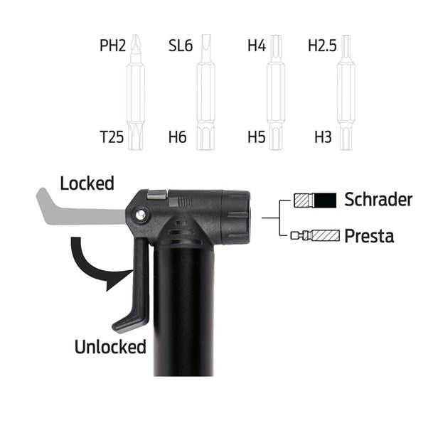 Azur Mini Pump Clever Valve W/ Tools 
