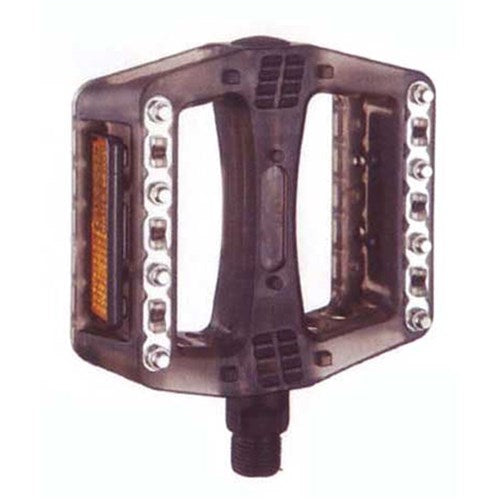 X-tech Bmx Plastic Pedal With Metal Pins [colour:clear Black] 