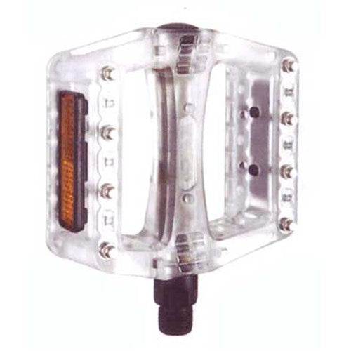 X-tech Bmx Plastic Pedal With Metal Pins [colour:clear] 