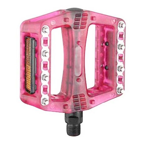X-tech Bmx Plastic Pedal With Metal Pins [colour:clear Pink] 