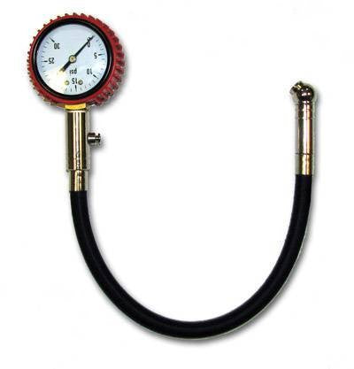 Pumps Xtech Analogue Tyre Pressure Guage 0-30 Psi 